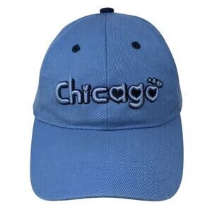 Chicago Toddler Strapback Baseball Cap Blue One Size Adjustable Embroidered